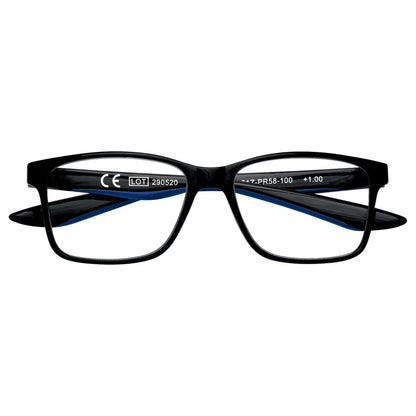 Zippo Slim Frame Reading Glasses - Black/ Blue