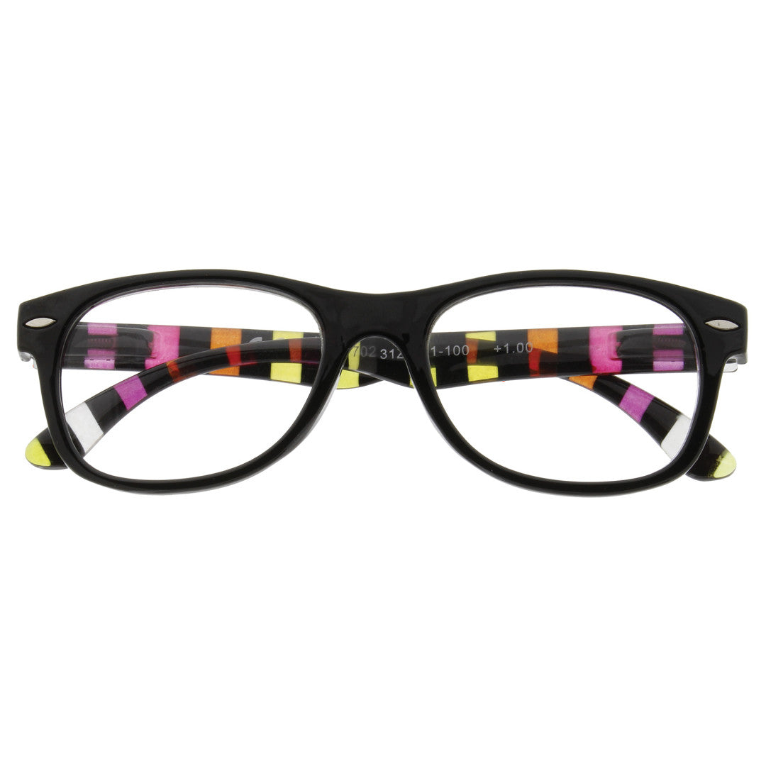 Zippo Wide Frame Striped Reading Glasses