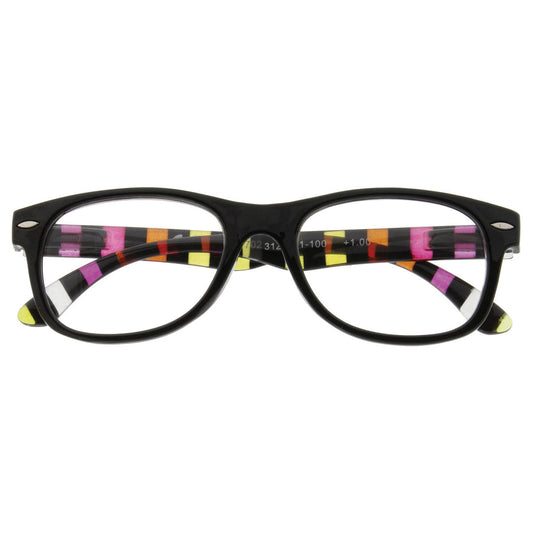 Zippo Wide Frame Striped Reading Glasses