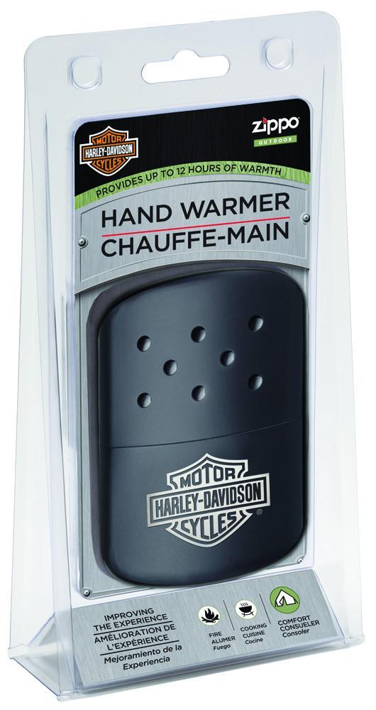 Zippo 12-Hour Harley-Davidson® Refillable Hand Warmer Black Matte Windproof Lighter