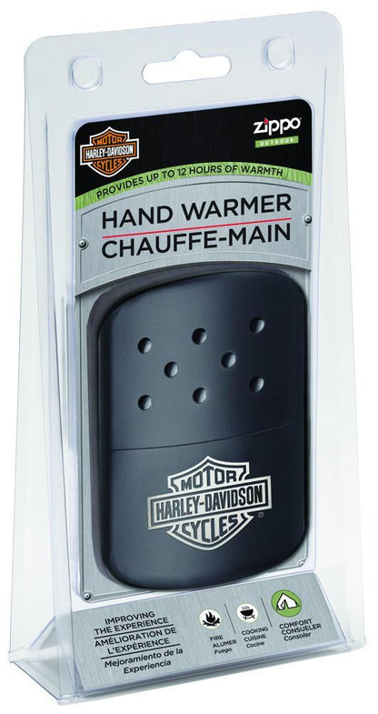 Zippo 12-Hour Harley-Davidson® Refillable Hand Warmer Black Matte Windproof Lighter