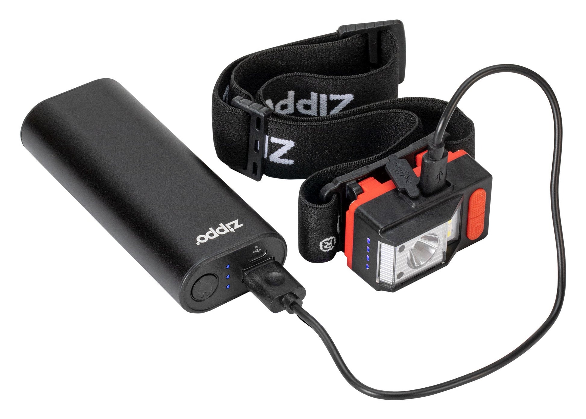 Zippo Black HeatBank® 6 Rechargeable Hand Warmer and Headlamp Gift Set