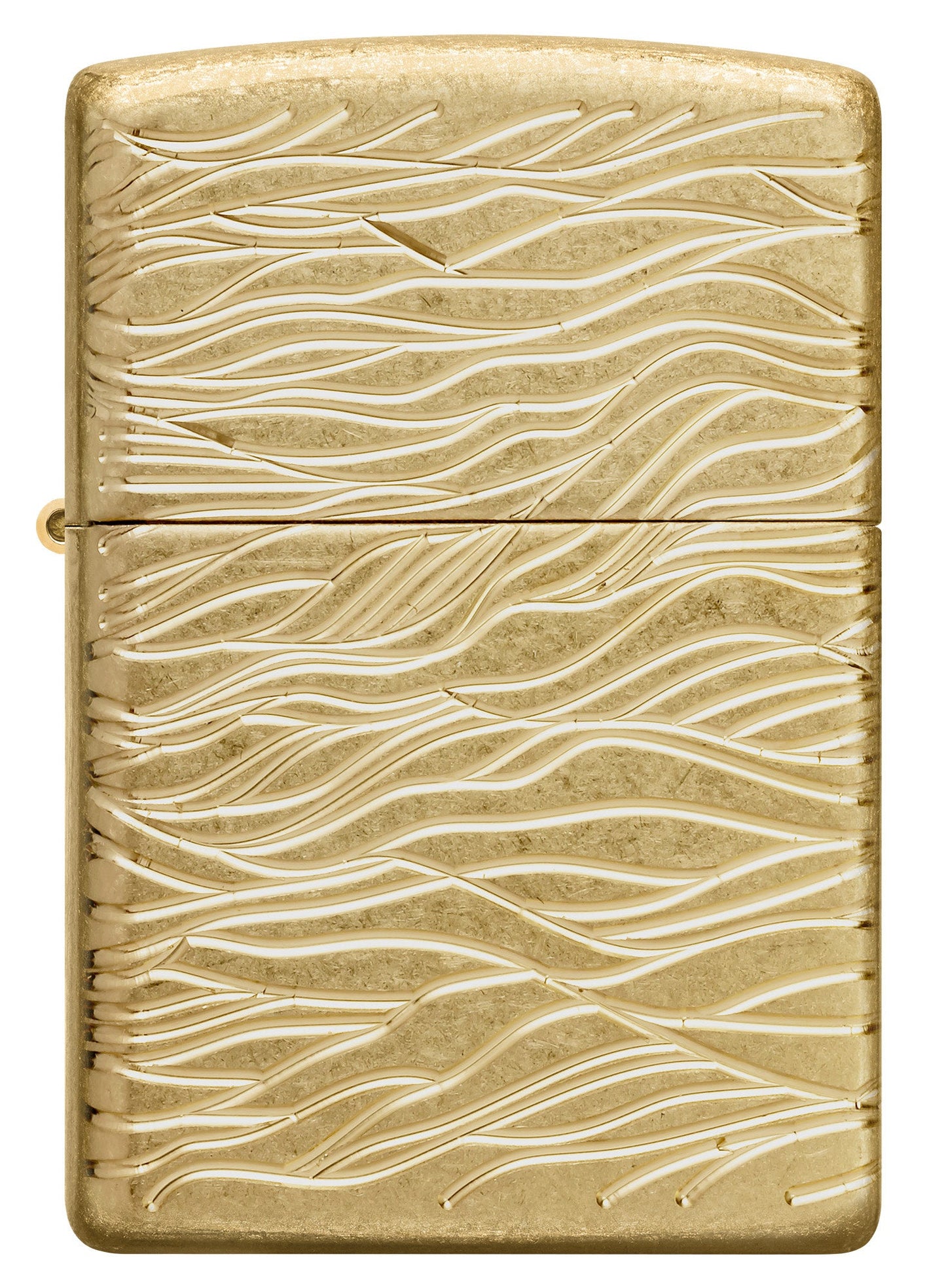Zippo Luxury Waves Design Armor® Tumbled Brass Windproof Lighter