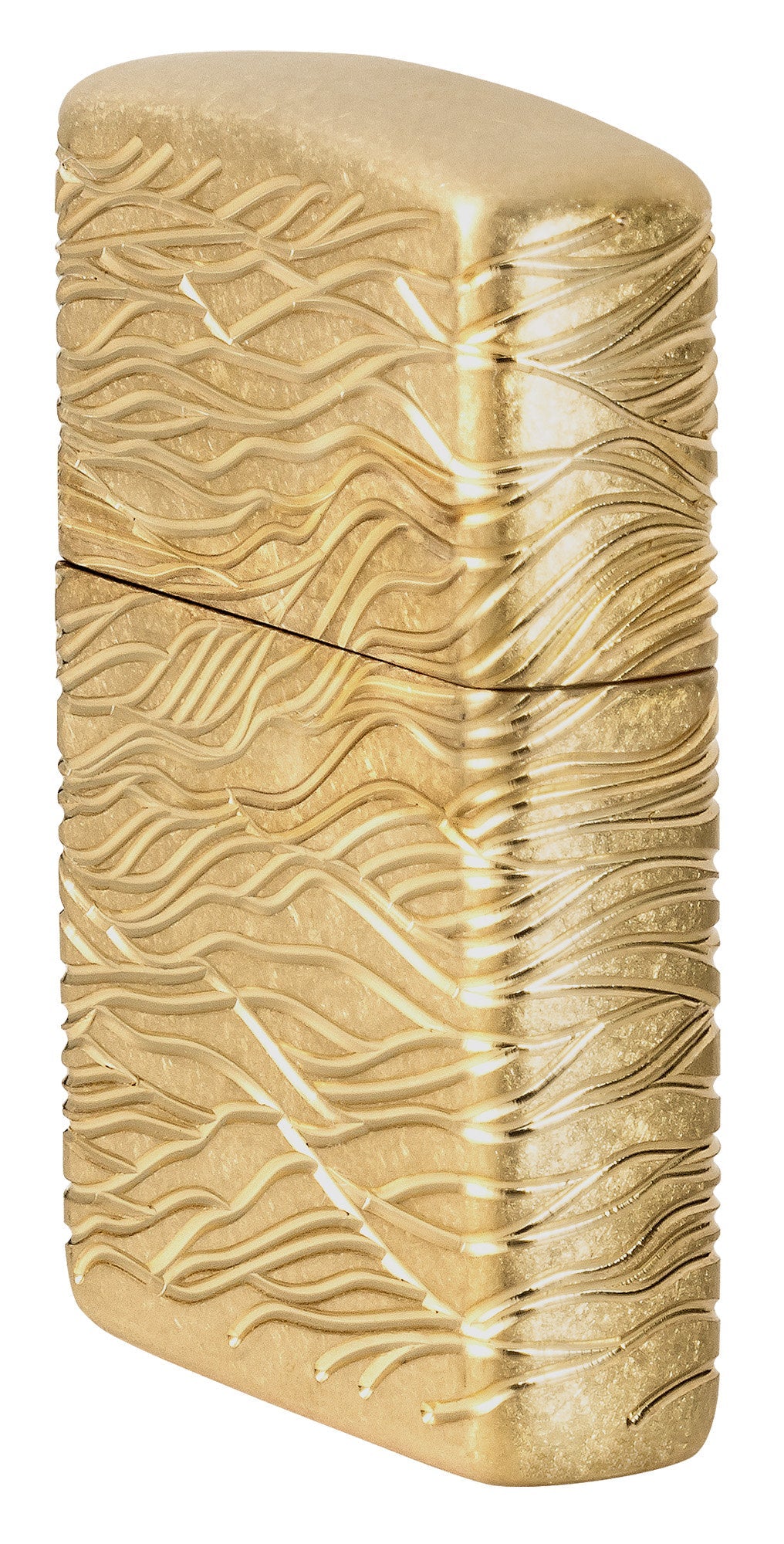 Zippo Luxury Waves Design Armor® Tumbled Brass Windproof Lighter
