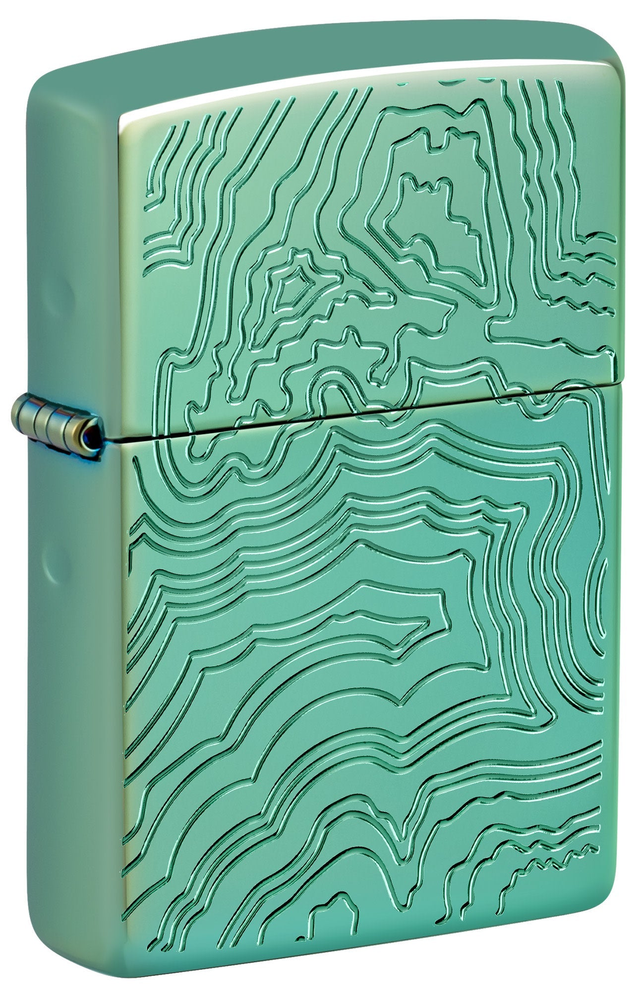 Zippo Map Armor High Polish Green Windproof Lighter