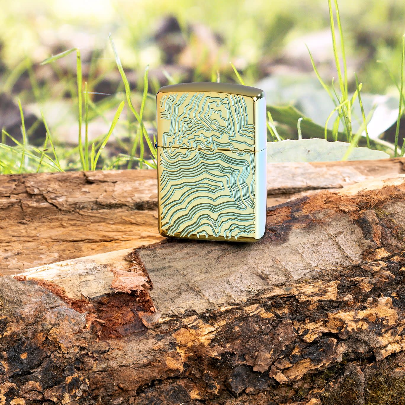 Zippo Map Armor High Polish Green Windproof Lighter