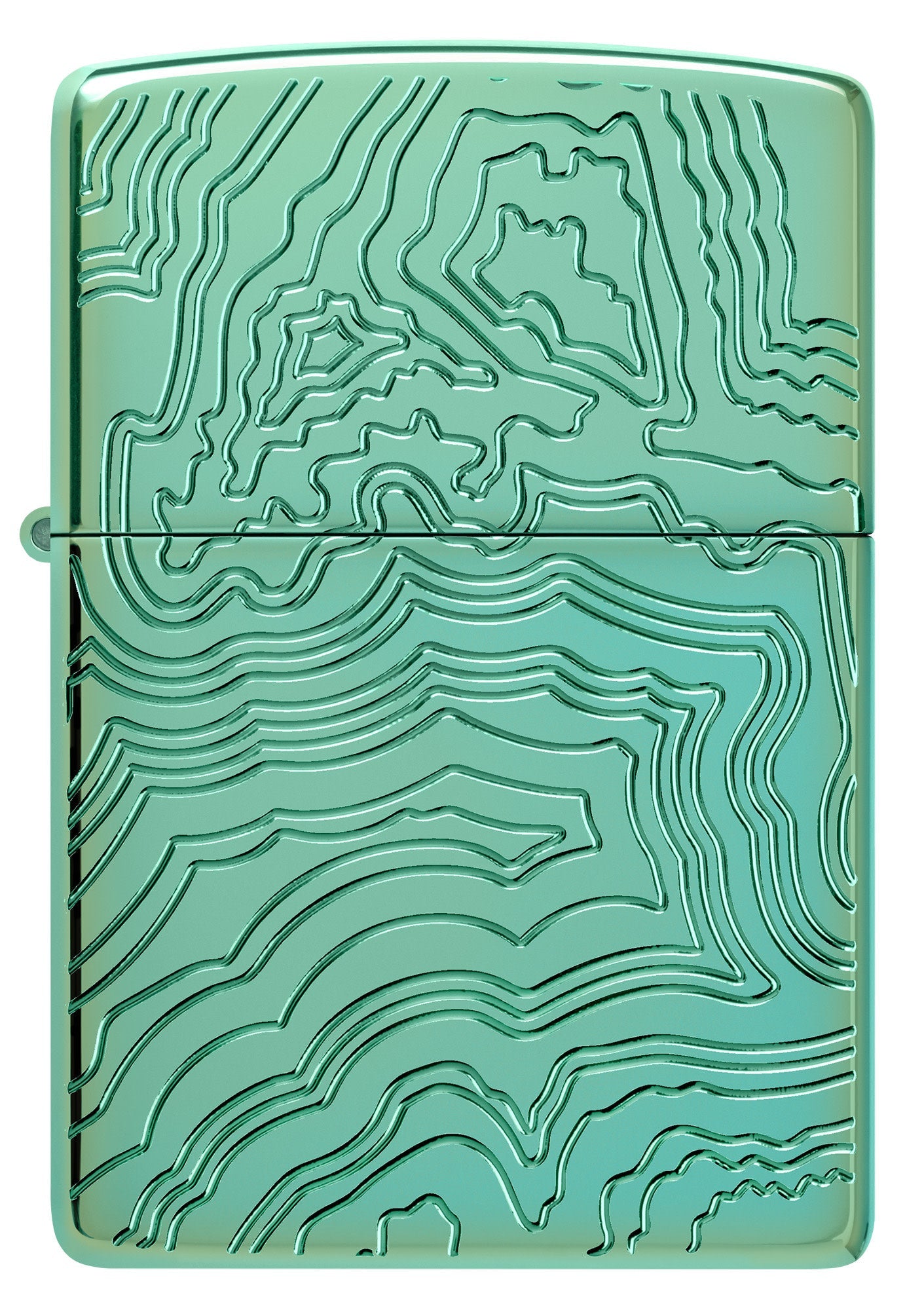 Zippo Map Armor High Polish Green Windproof Lighter