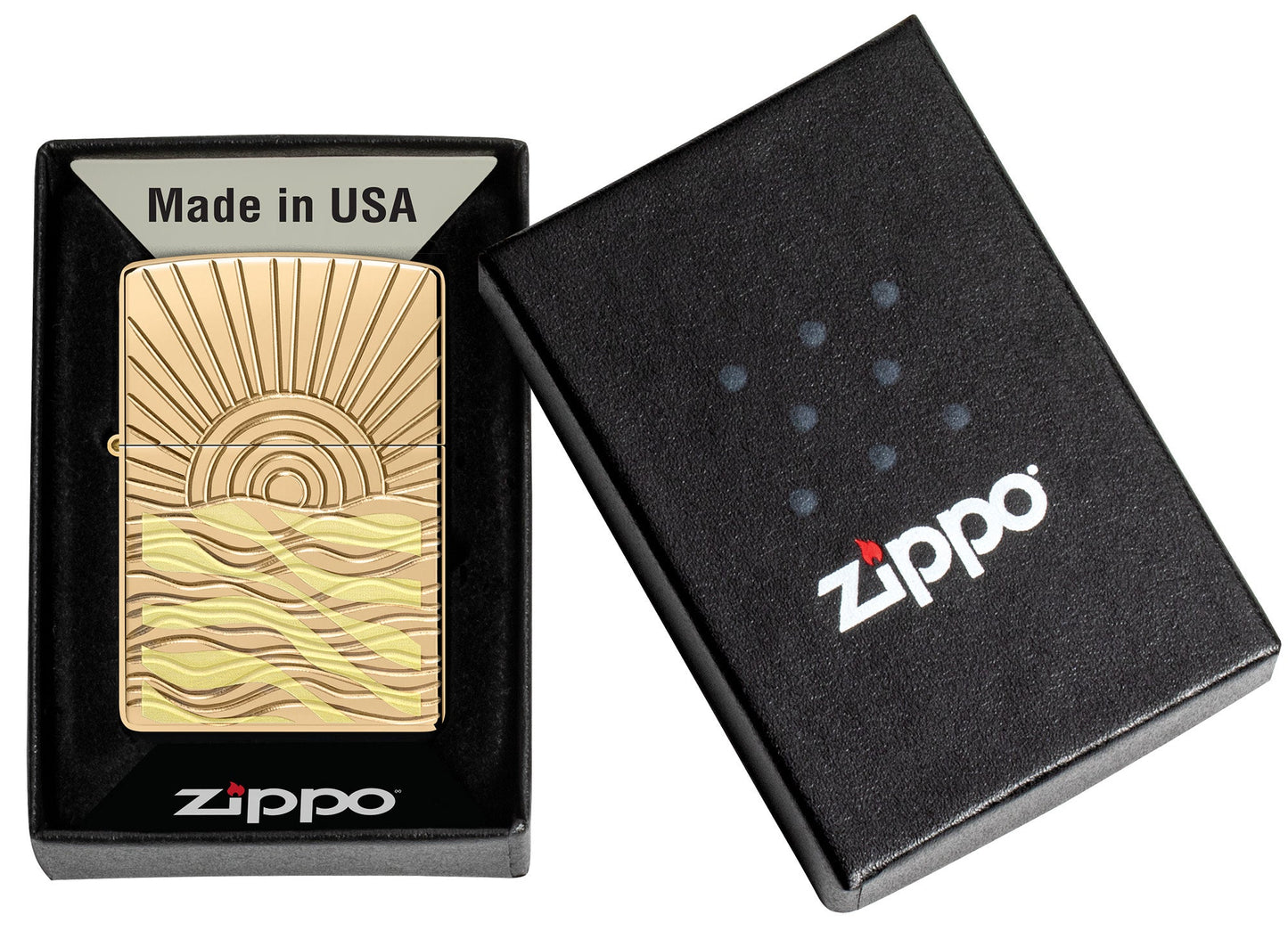 Zippo SunBeam Pendant Armor® High Polish Brass Windproof Lighter