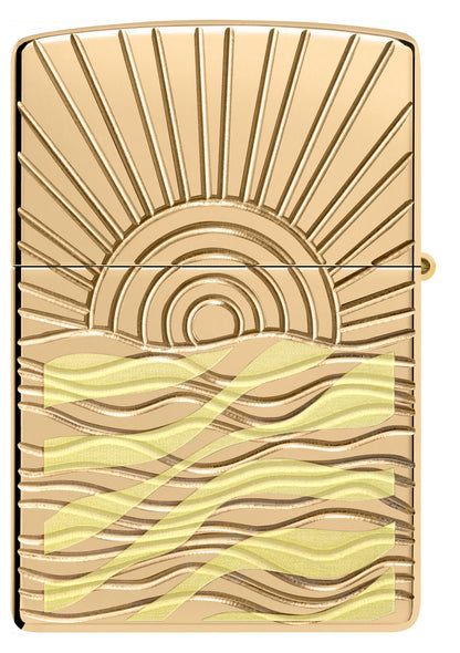 Zippo SunBeam Pendant Armor® High Polish Brass Windproof Lighter