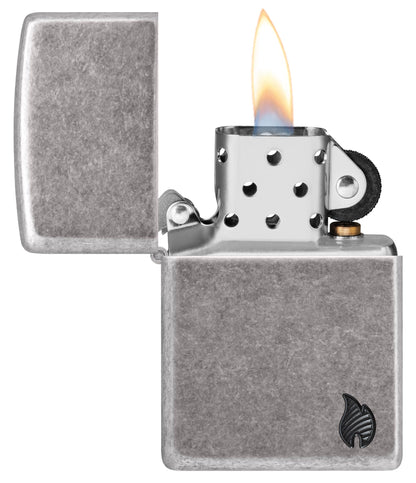 Zippo Armor® Series Flame Antique Silver Windproof Lighter