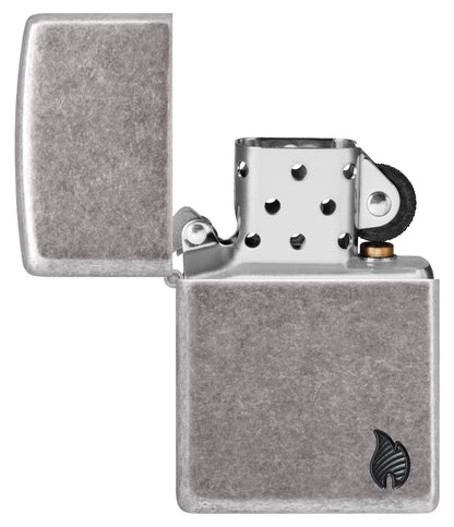 Zippo Armor® Series Flame Antique Silver Windproof Lighter
