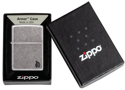 Zippo Armor® Series Flame Antique Silver Windproof Lighter