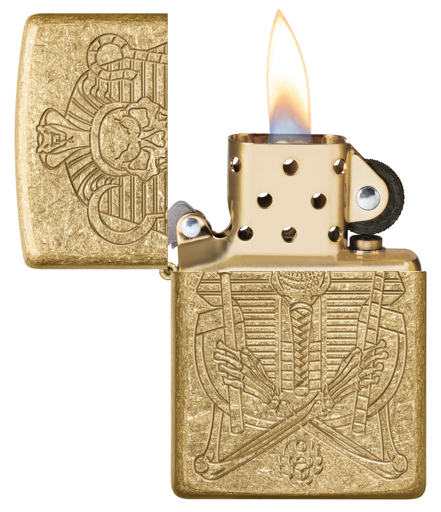 Zippo Mummy Design Armor® Tumbled Brass Windproof Lighter