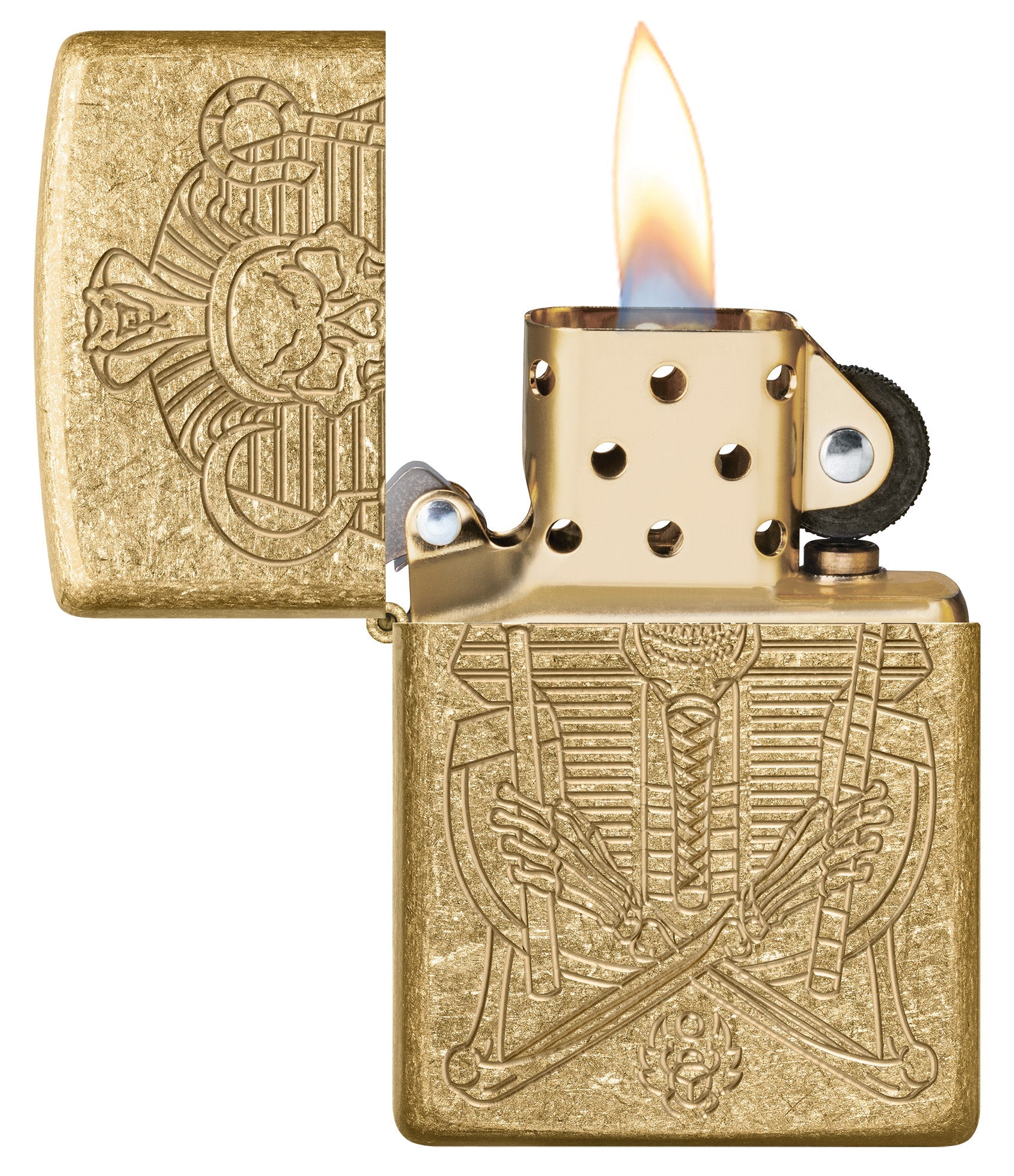 Zippo Mummy Design Armor® Tumbled Brass Windproof Lighter