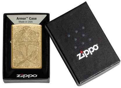 Zippo Mummy Design Armor® Tumbled Brass Windproof Lighter