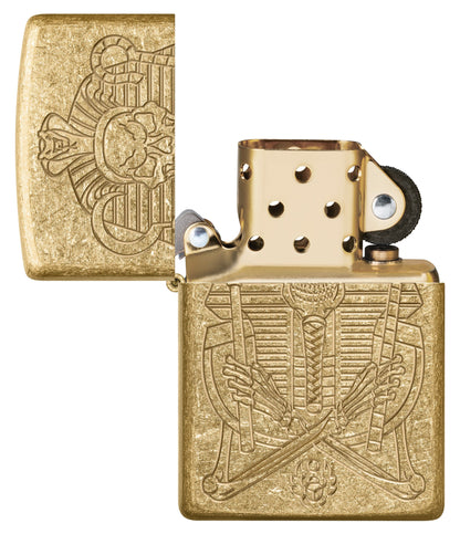 Zippo Mummy Design Armor® Tumbled Brass Windproof Lighter