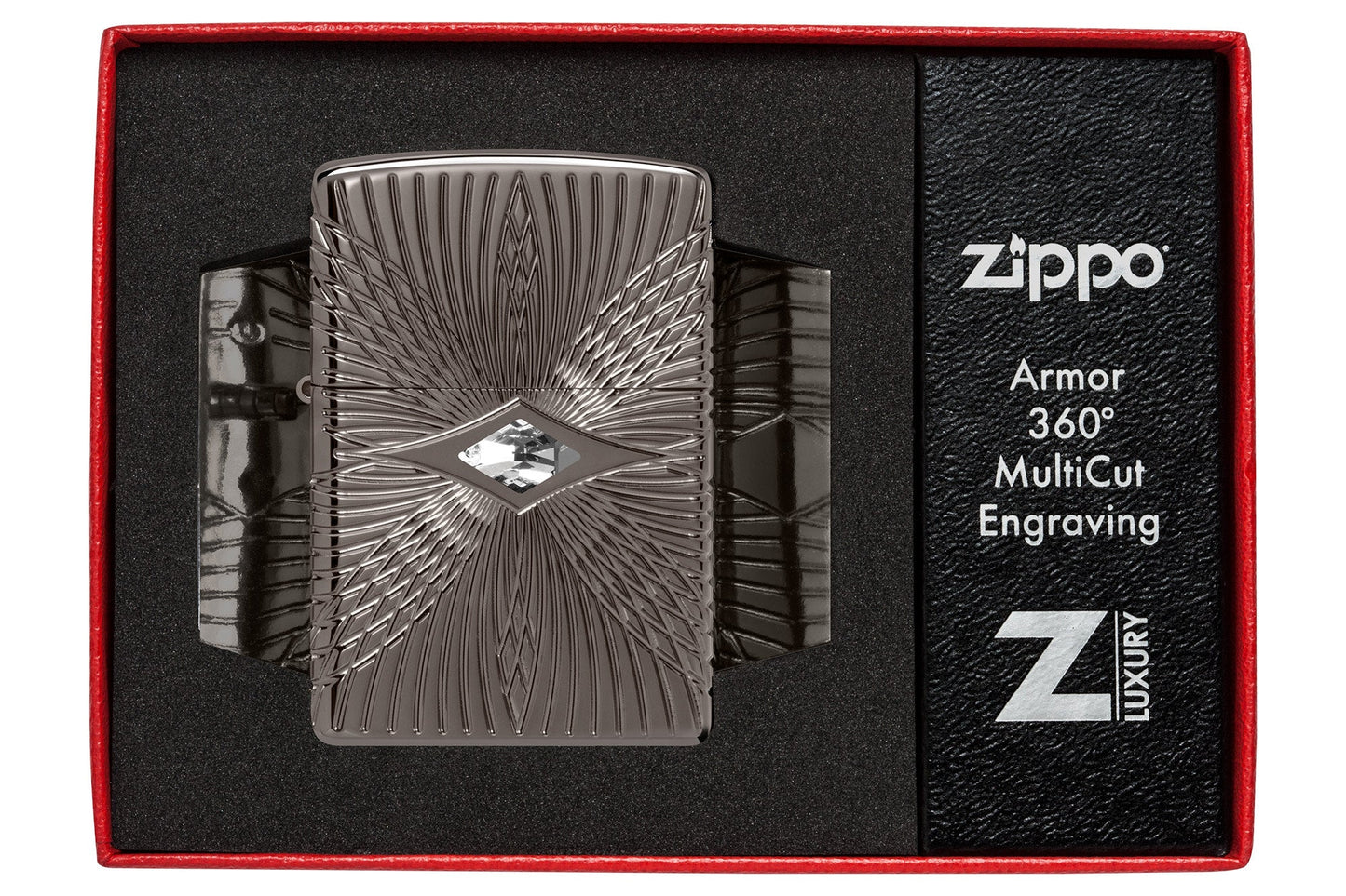 Zippo Pattern Armor Black Ice Windproof Lighter