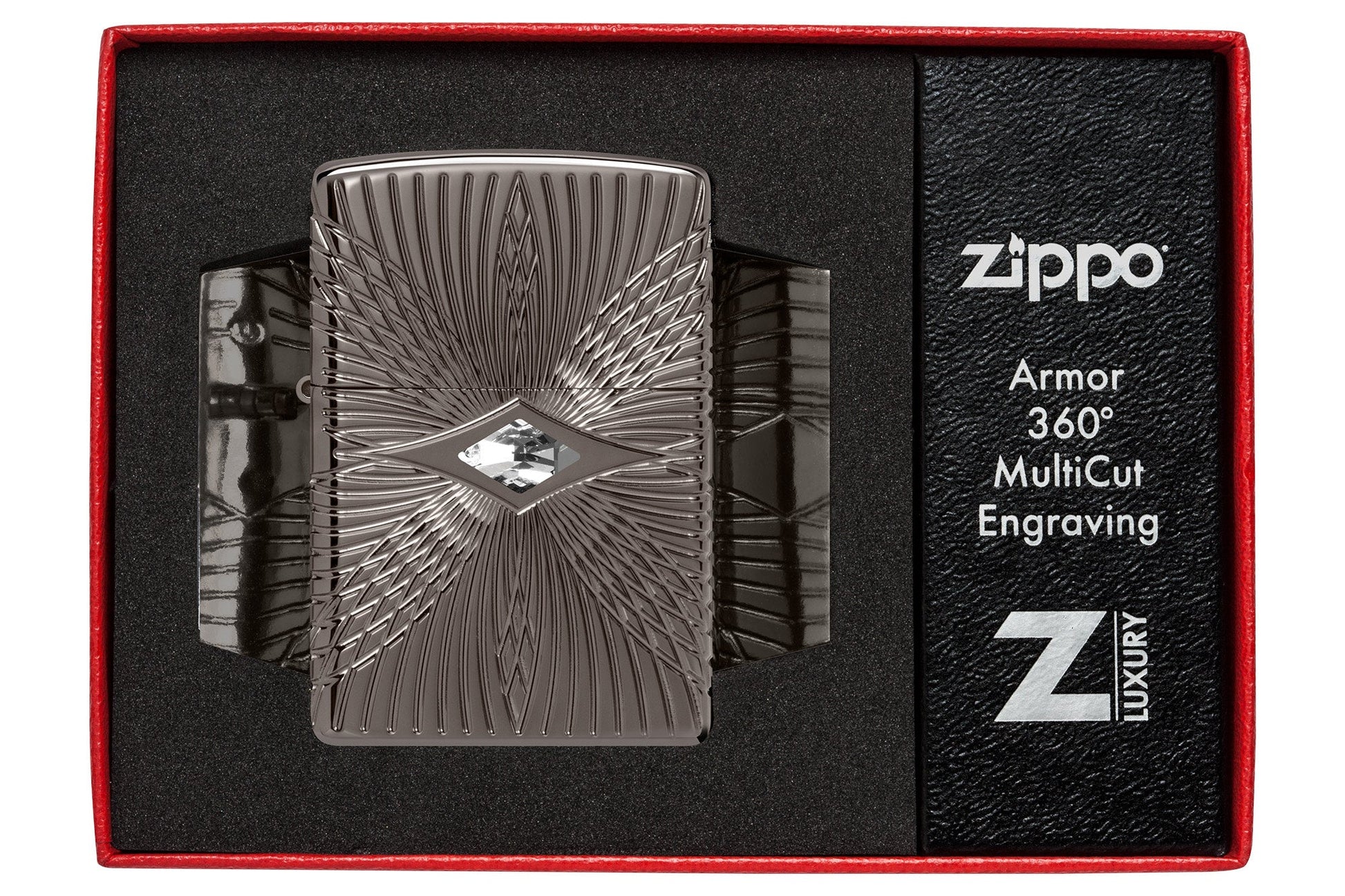 Zippo Pattern Armor Black Ice Windproof Lighter