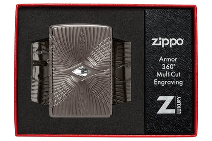 Zippo Pattern Armor Black Ice Windproof Lighter