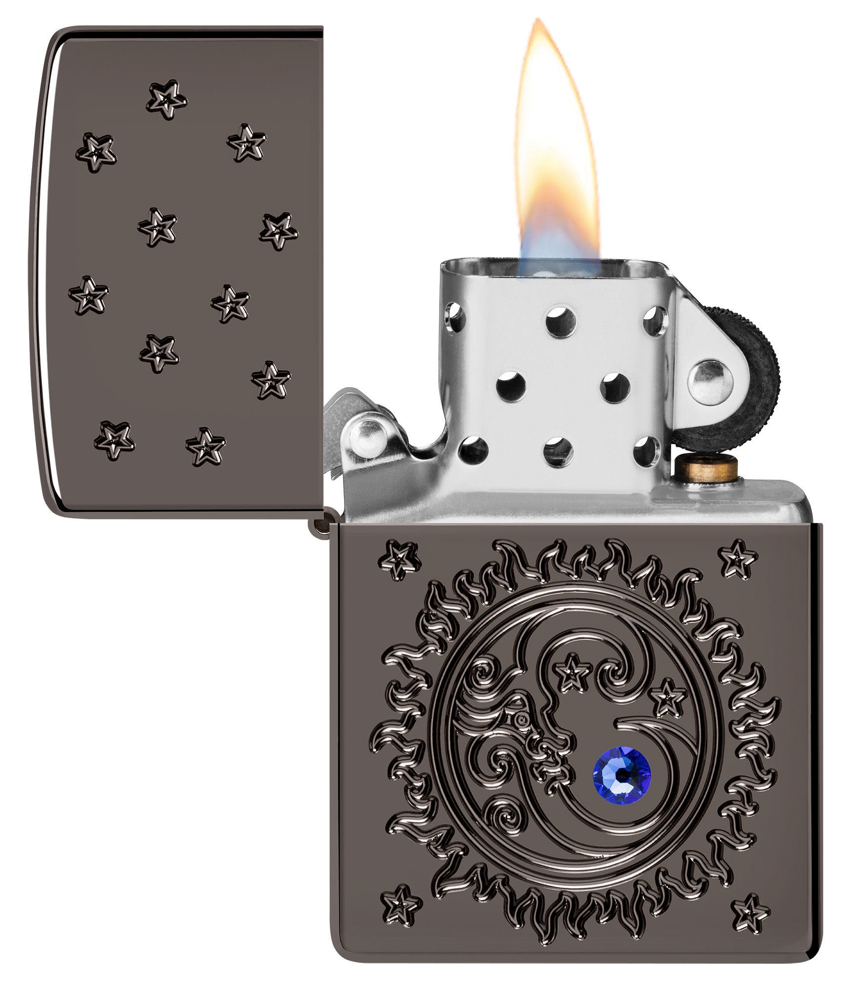 Zippo Ocean Crystal Black Ice® Windproof Lighter