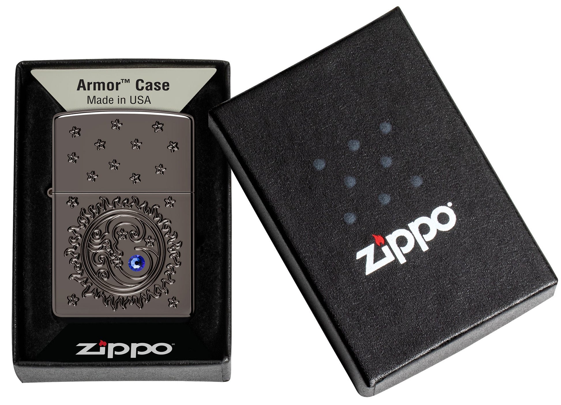 Zippo Ocean Crystal Black Ice® Windproof Lighter