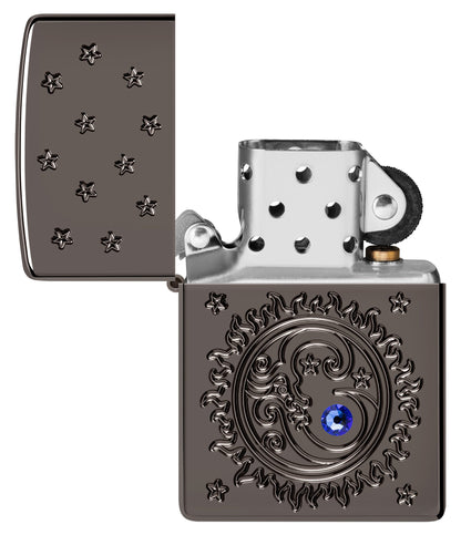 Zippo Ocean Crystal Black Ice® Windproof Lighter