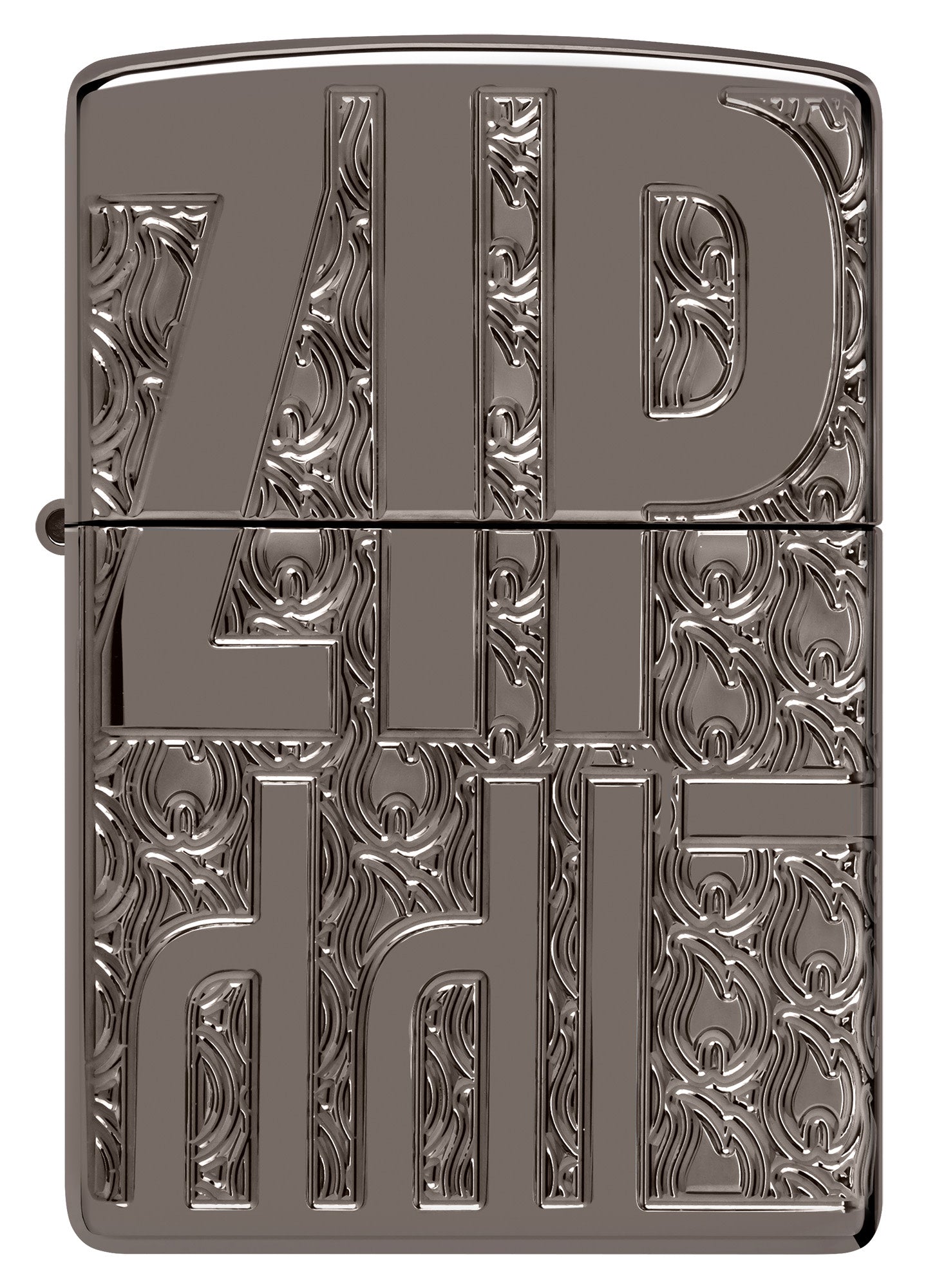 Zippo Reverse Carve Design Armor® Black Ice® Windproof Lighter