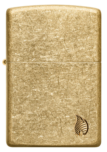 Zippo Armor® Series Flame Tumbled Brass Windproof Lighter