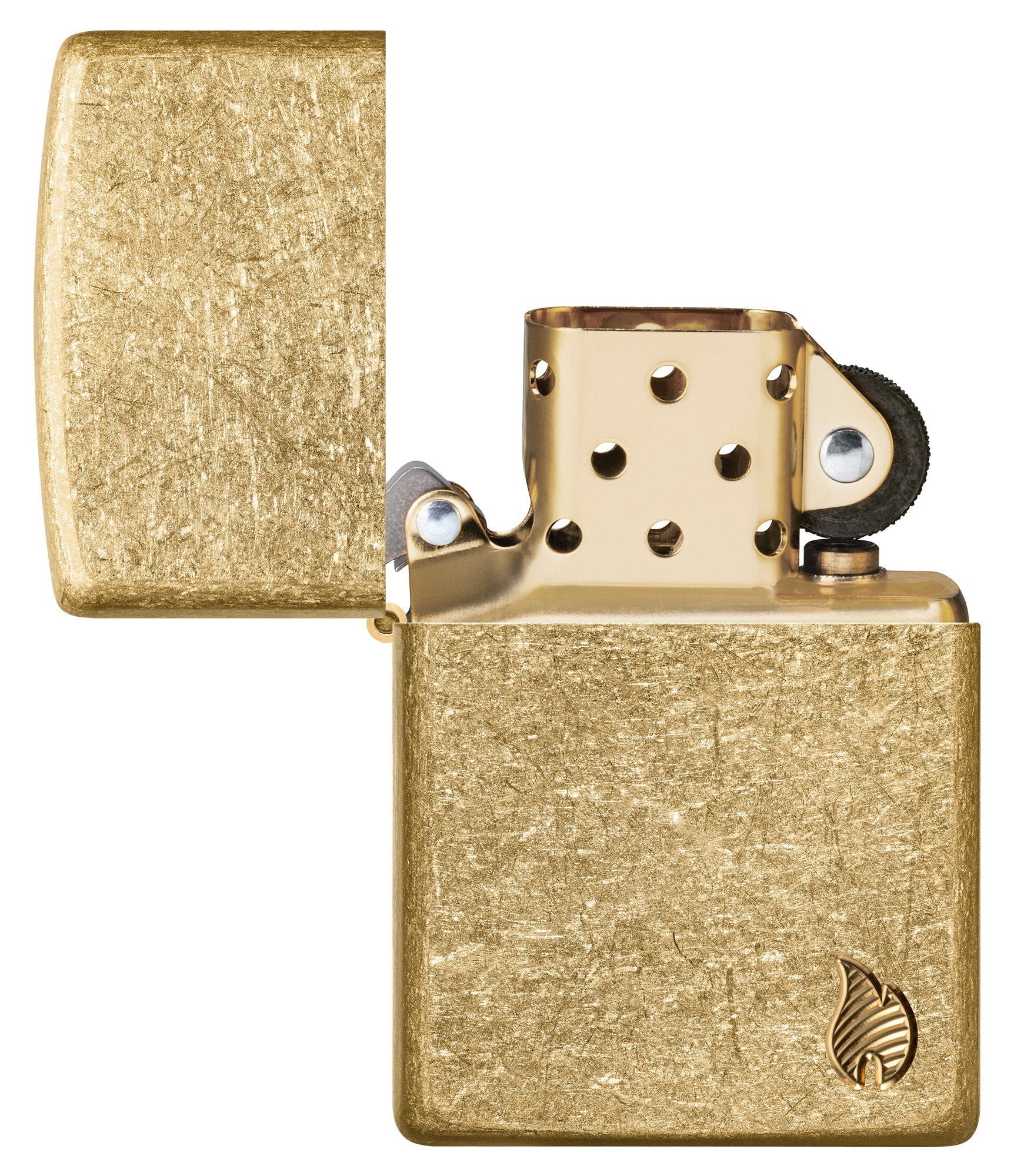 Zippo Armor® Series Flame Tumbled Brass Windproof Lighter