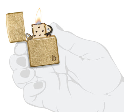 Zippo Armor® Series Flame Tumbled Brass Windproof Lighter