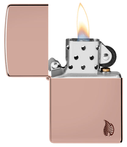 Zippo Armor® Series Flame High Polish Rose Gold Windproof Lighter