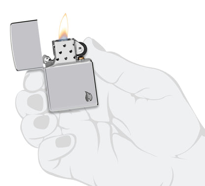 Zippo Armor® Series Flame High Polish Chrome Windproof Lighter
