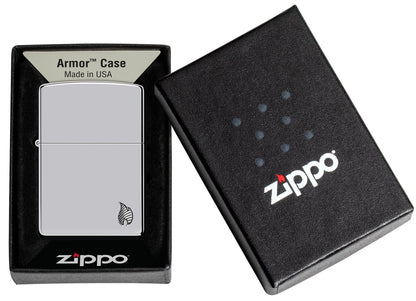 Zippo Armor® Series Flame High Polish Chrome Windproof Lighter