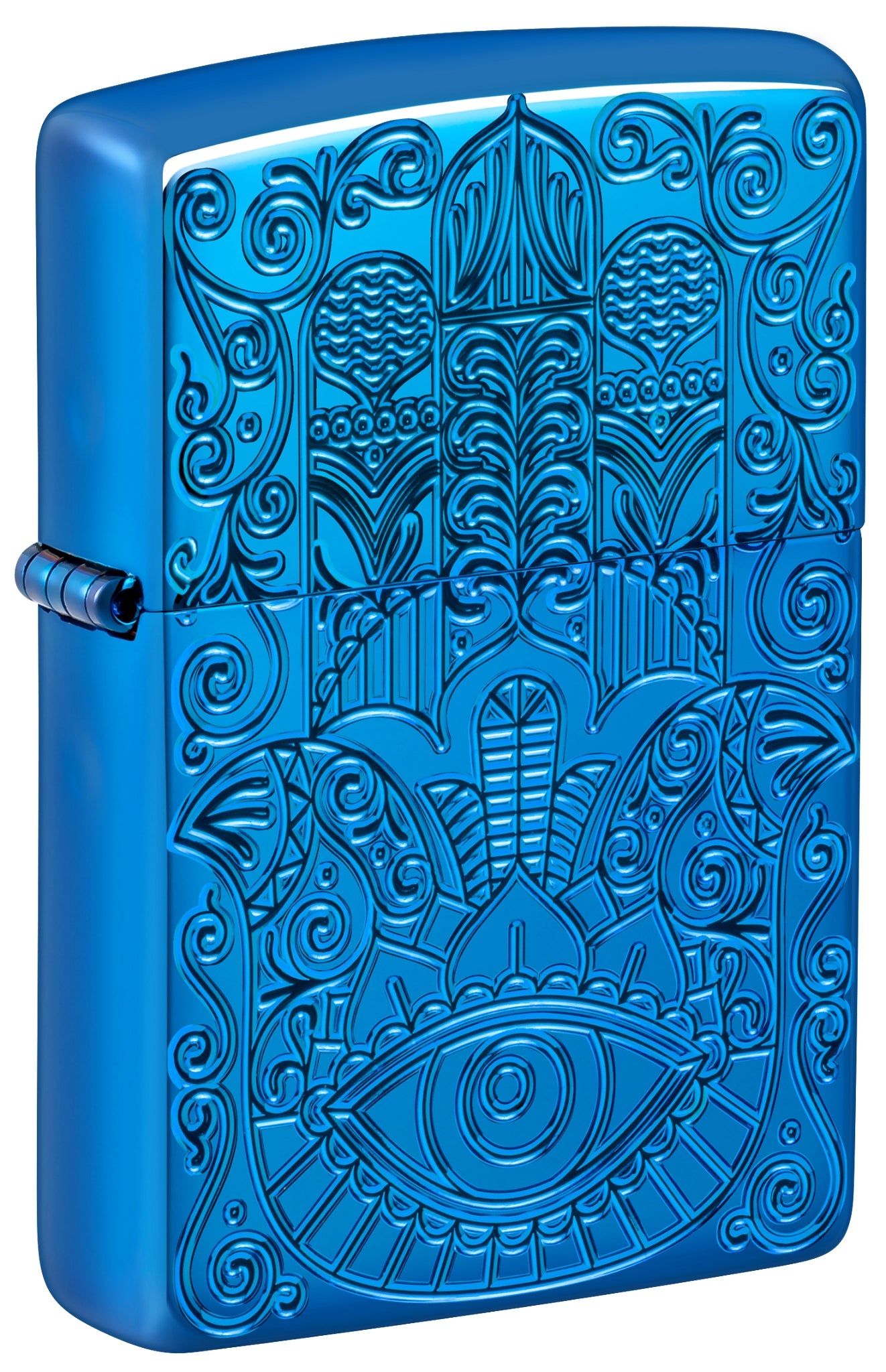 Zippo Hamsa Design Armor® High Polish Blue Windproof Lighter