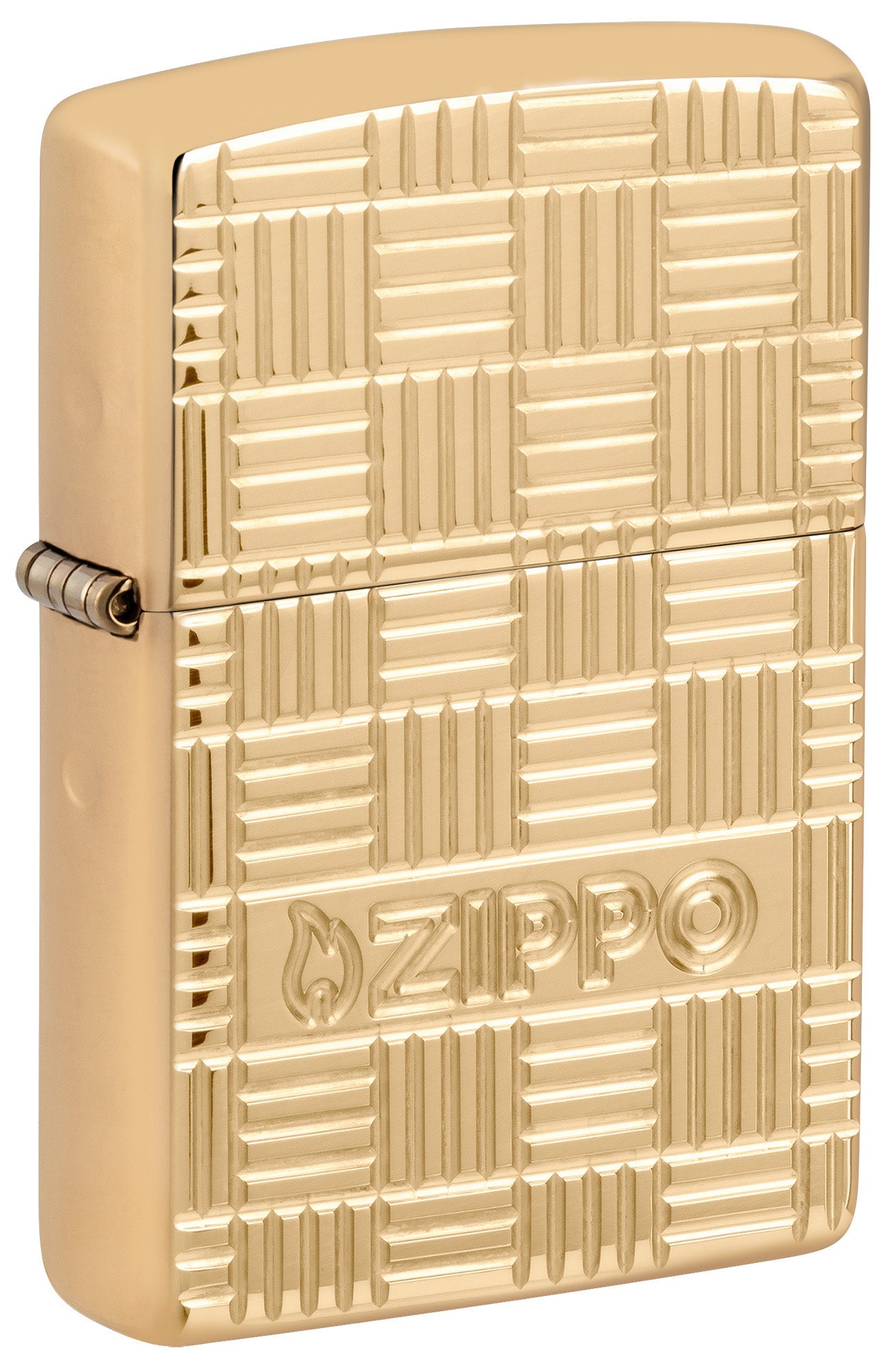 Zippo Deep Carve Design Armor® High Polish Brass Windproof Lighter