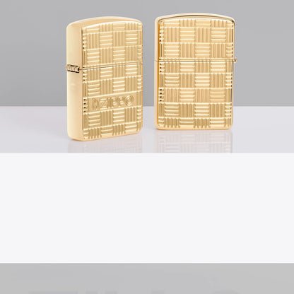 Zippo Deep Carve Design Armor® High Polish Brass Windproof Lighter