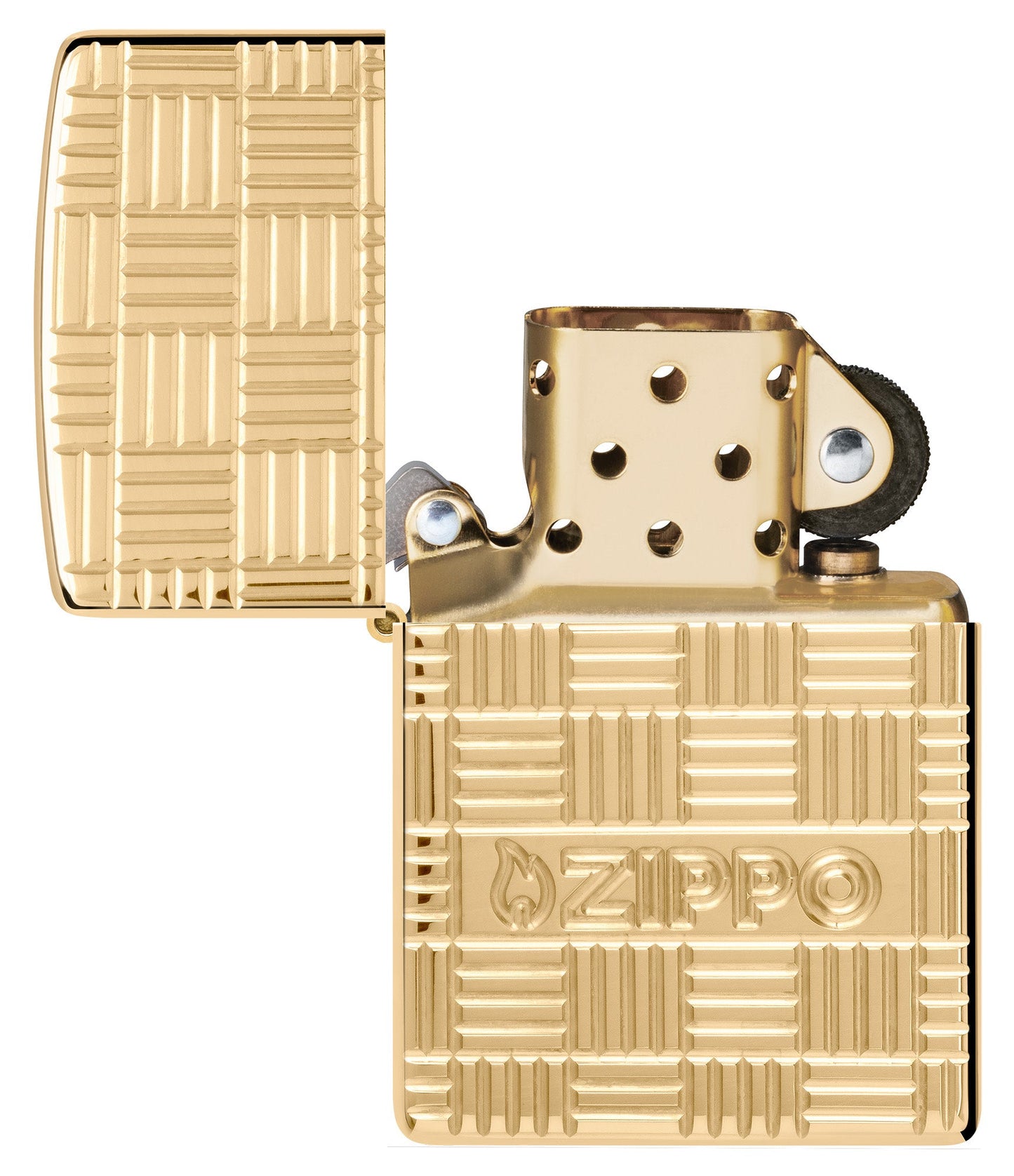 Zippo Deep Carve Design Armor® High Polish Brass Windproof Lighter