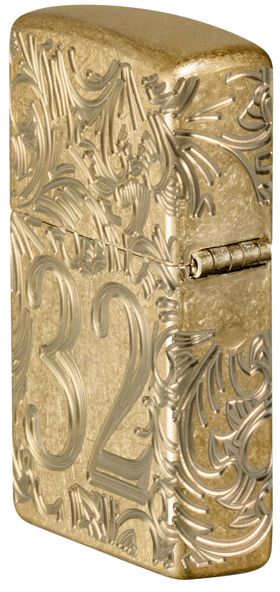 Zippo 1932 Filigree Design Armor® Tumbled Brass Windproof Lighter
