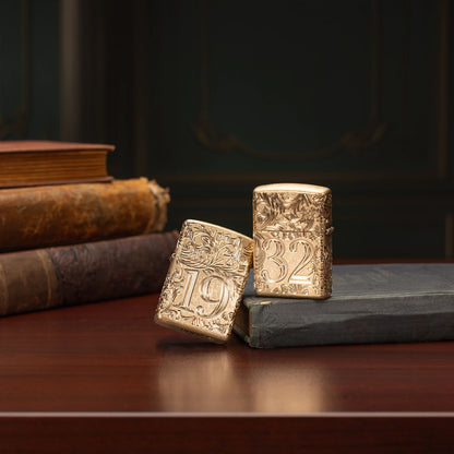 Zippo 1932 Filigree Design Armor® Tumbled Brass Windproof Lighter