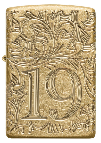 Zippo 1932 Filigree Design Armor® Tumbled Brass Windproof Lighter