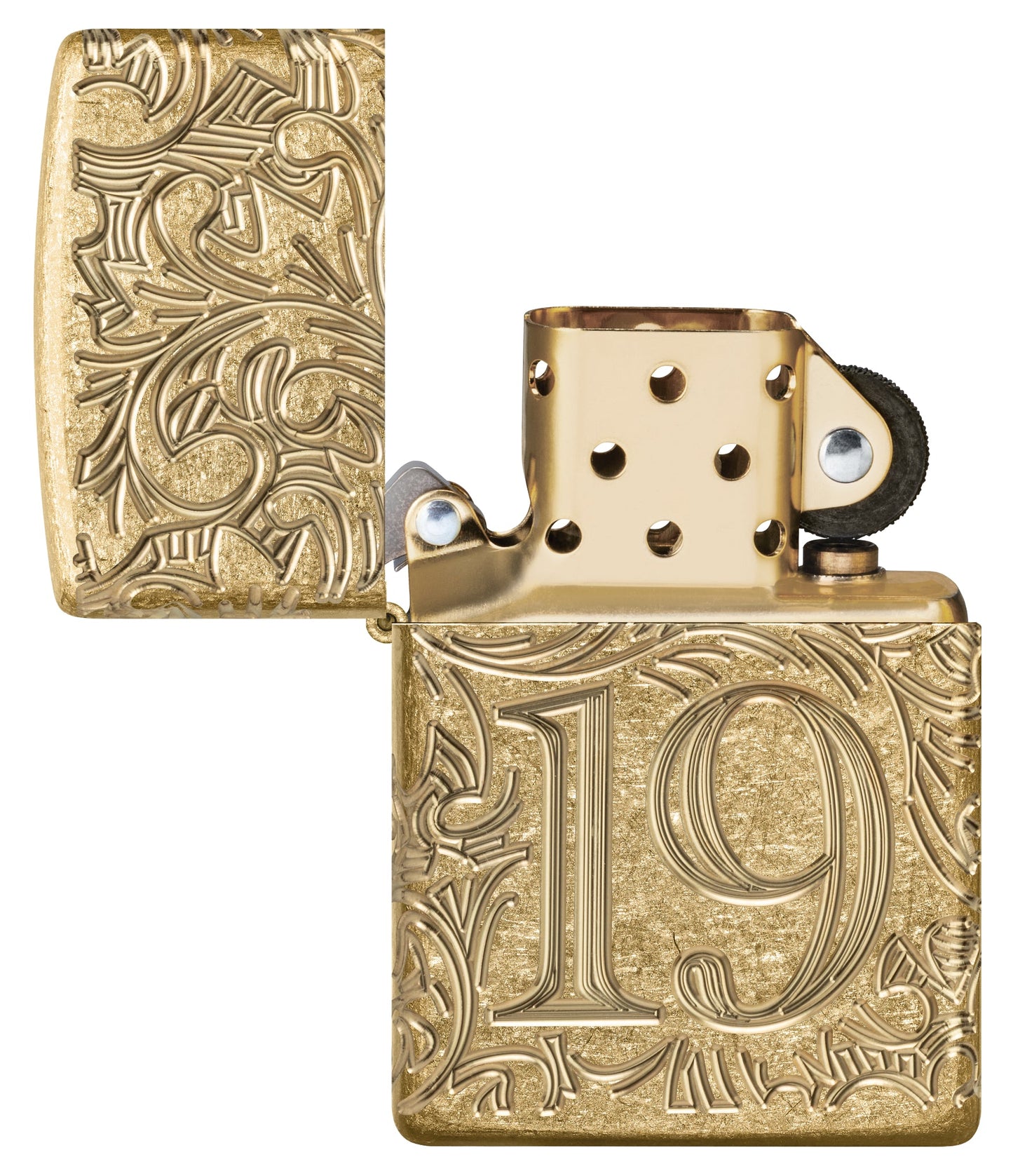 Zippo 1932 Filigree Design Armor® Tumbled Brass Windproof Lighter