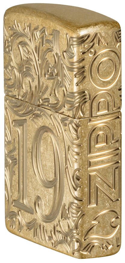 Zippo 1932 Filigree Design Armor® Tumbled Brass Windproof Lighter