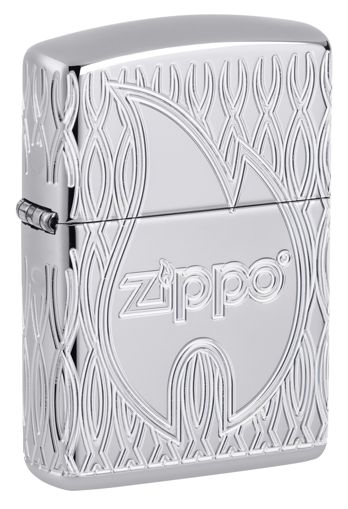 Zippo Flame Design Armor High Polish Chrome Windproof Lighter
