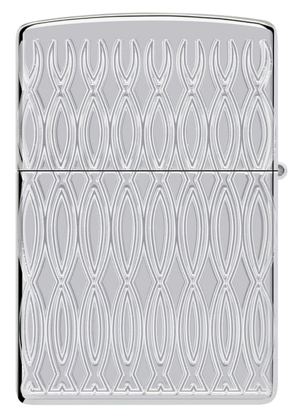 Zippo Flame Design Armor High Polish Chrome Windproof Lighter