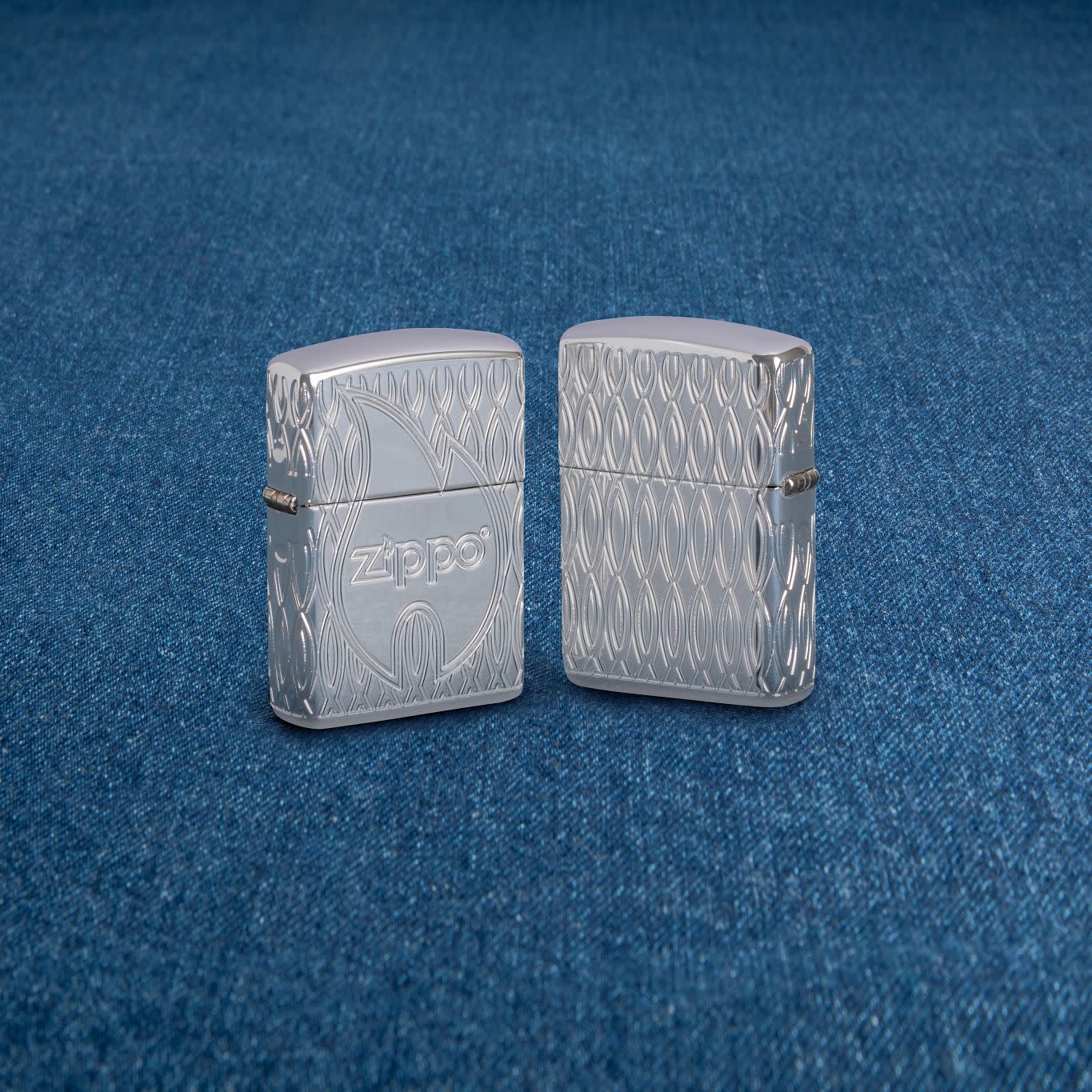 Zippo Flame Design Armor High Polish Chrome Windproof Lighter