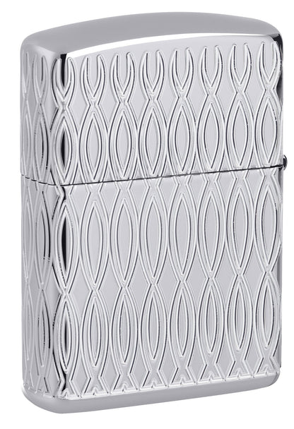Zippo Flame Design Armor High Polish Chrome Windproof Lighter