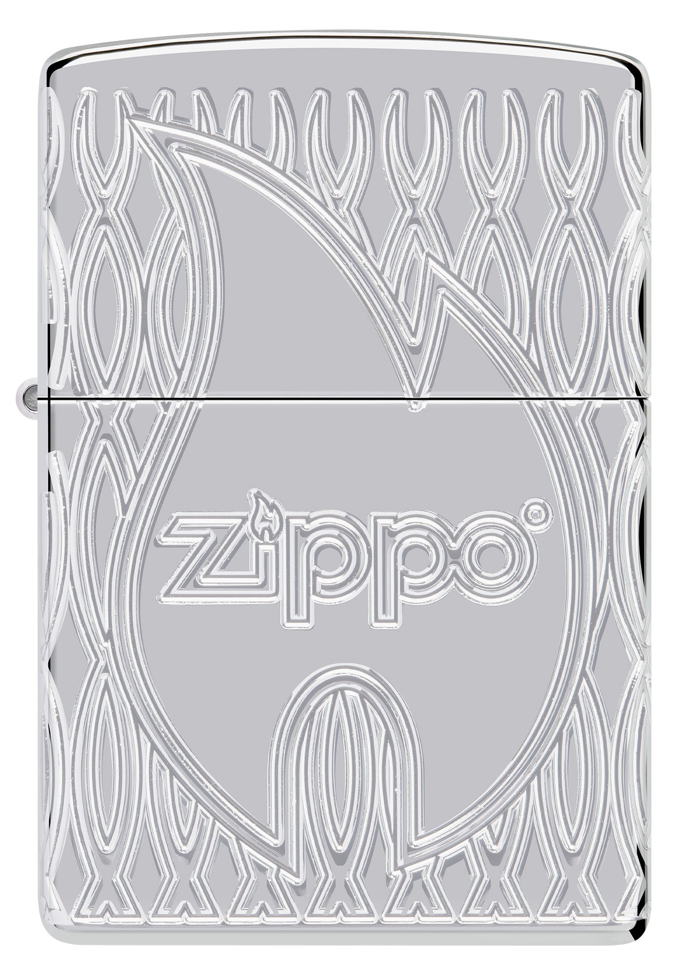 Zippo Flame Design Armor High Polish Chrome Windproof Lighter