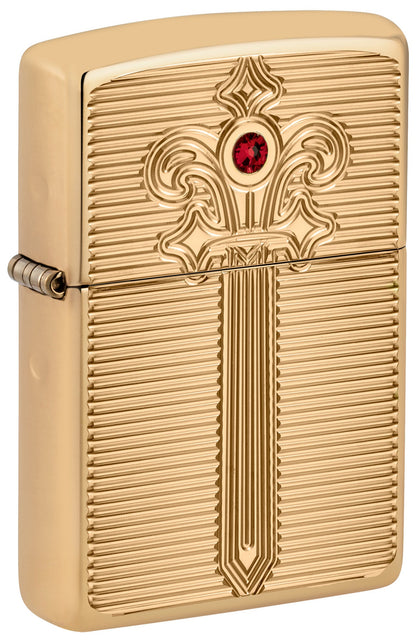 Zippo Royal Saber Design Armor® High Polish Brass Windproof Lighter