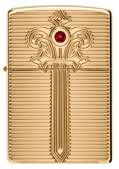 Zippo Royal Saber Design Armor® High Polish Brass Windproof Lighter