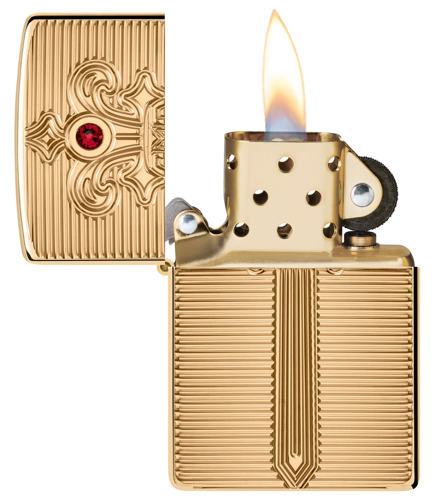 Zippo Royal Saber Design Armor® High Polish Brass Windproof Lighter